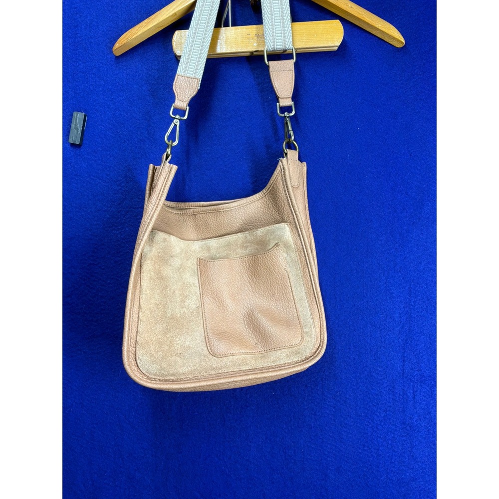 Boho Women Shiraleah Hobo Crossbody Bag Medium Tan Vegan Leather Suede